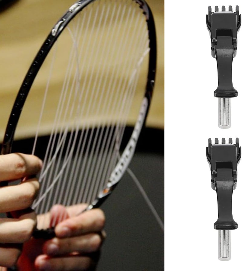 Topyond 1 Pair of Tennis Stringing Machine, Black Tennis Badminton Machine String Clamp with Flying and Starting Clamp for Precise Stringing, Handheld Badminton Machine Stringing Pliers - Image 2